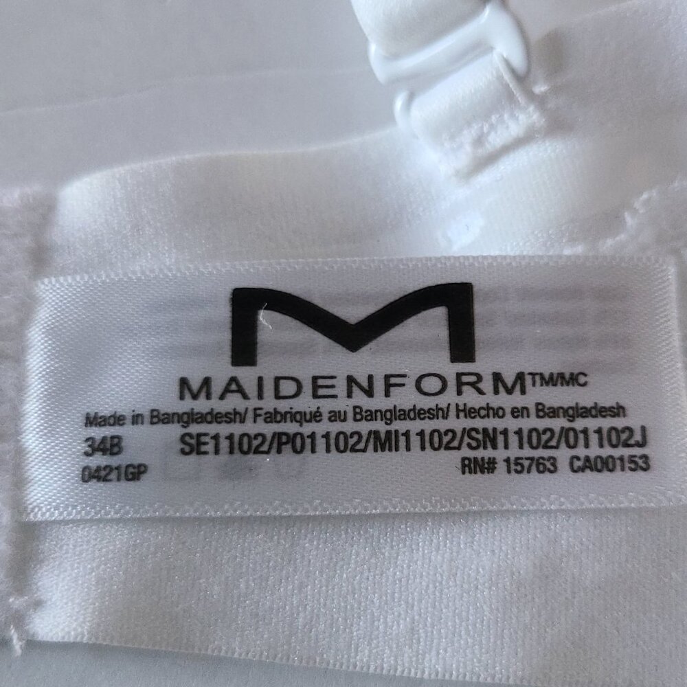 MAIDENFORM STRAPLESS PUSH UP BRA- 34 B - UNDERWIRE -PADDED MULTIWAY STRAPS #1102 - Picture 2 of 9